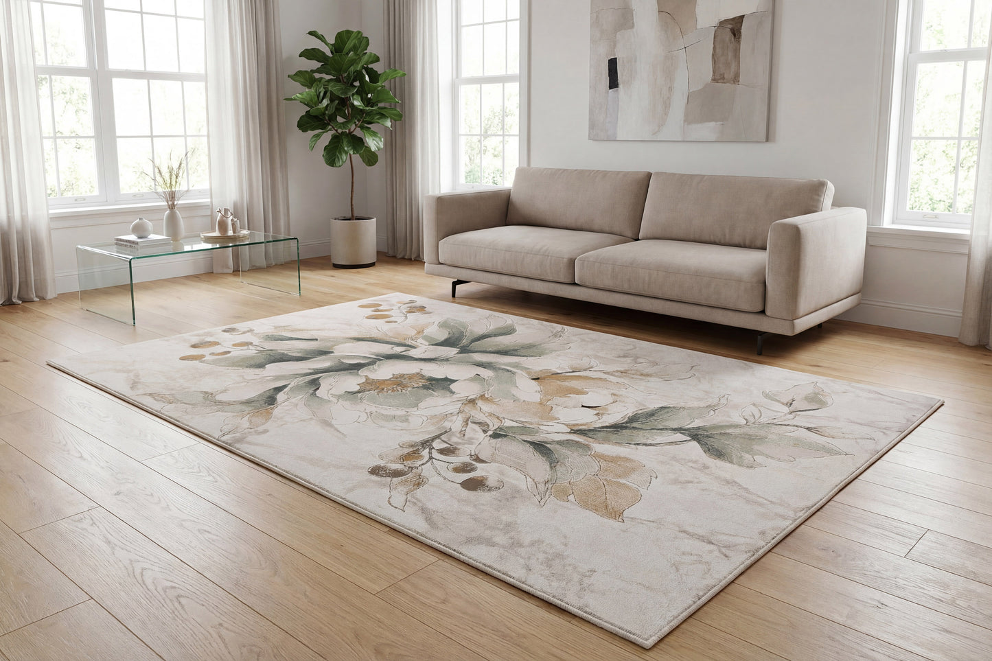 Aspire 11362-189 Cream/Beige/Multi Area Rug