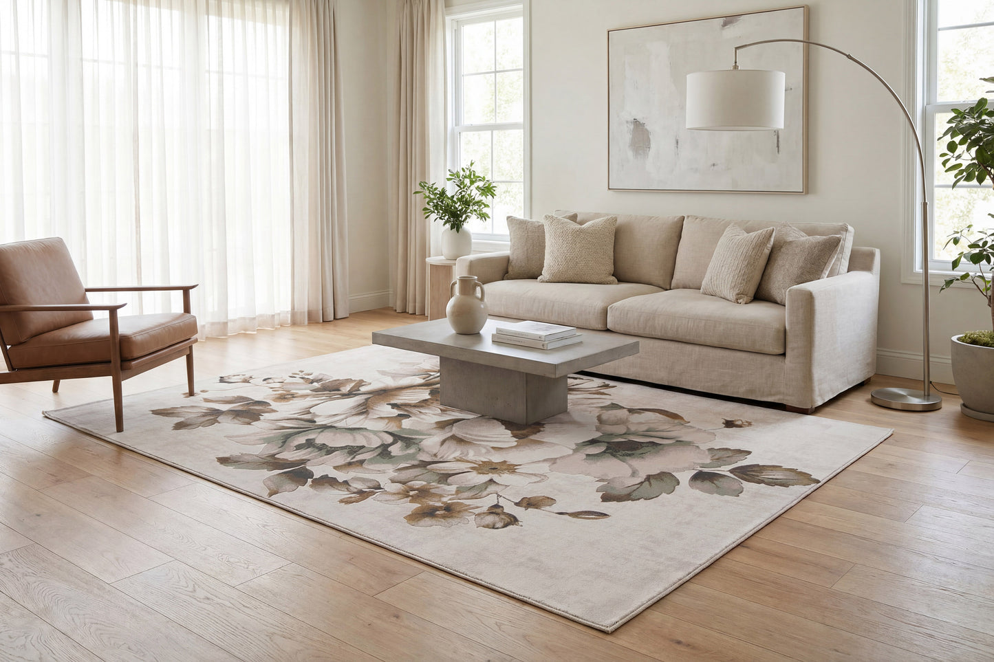 Aspire 11363-199 Cream/Multi Area Rug