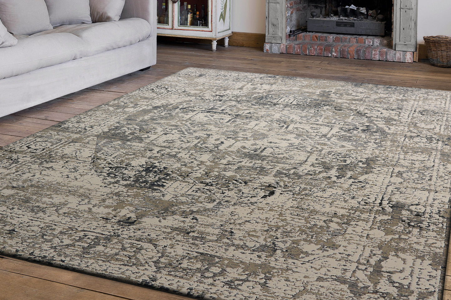 Astoria 3372-190 Cream/Grey Area Rug