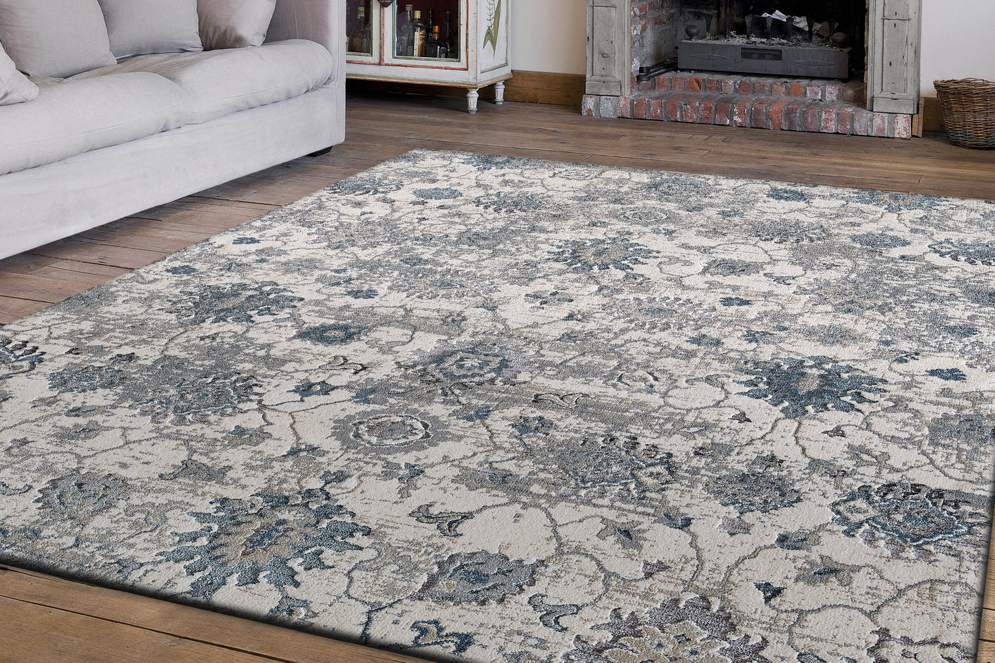 Astoria 3375-150 Cream/Blue Area Rug