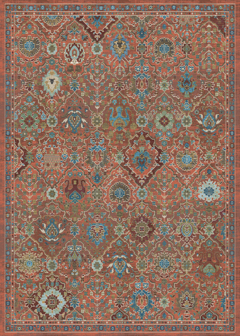 Atlanta 11764-359 Red/Blue/Multi Area Rug