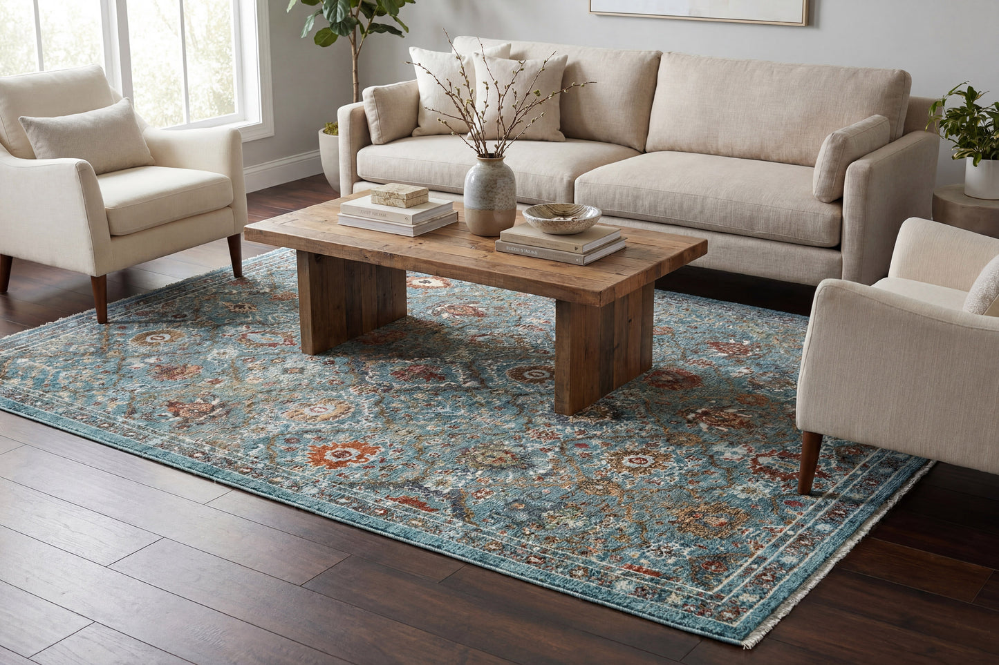 Atlanta 11764-539 Blue/Red/Multi Area Rug