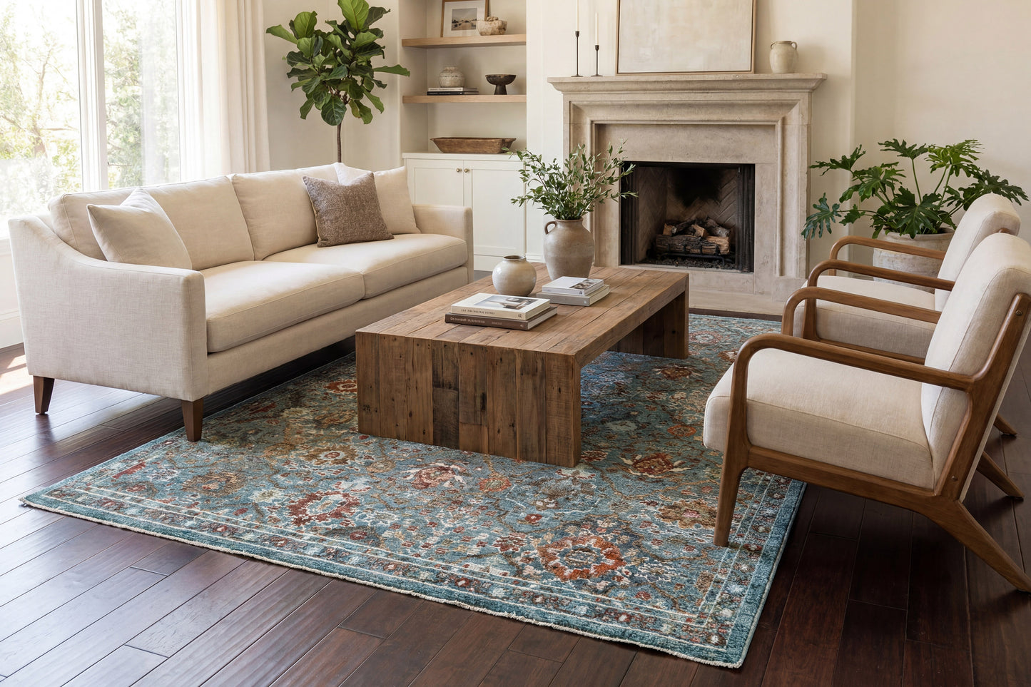 Atlanta 11764-539 Blue/Red/Multi Area Rug