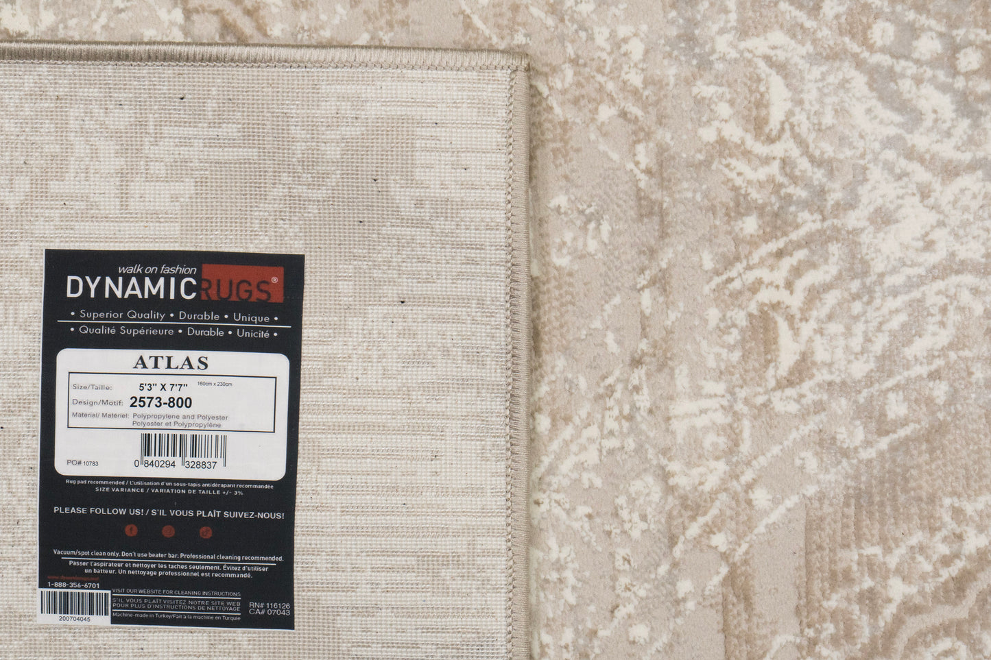 Atlas 2573-800 Beige Area Rug