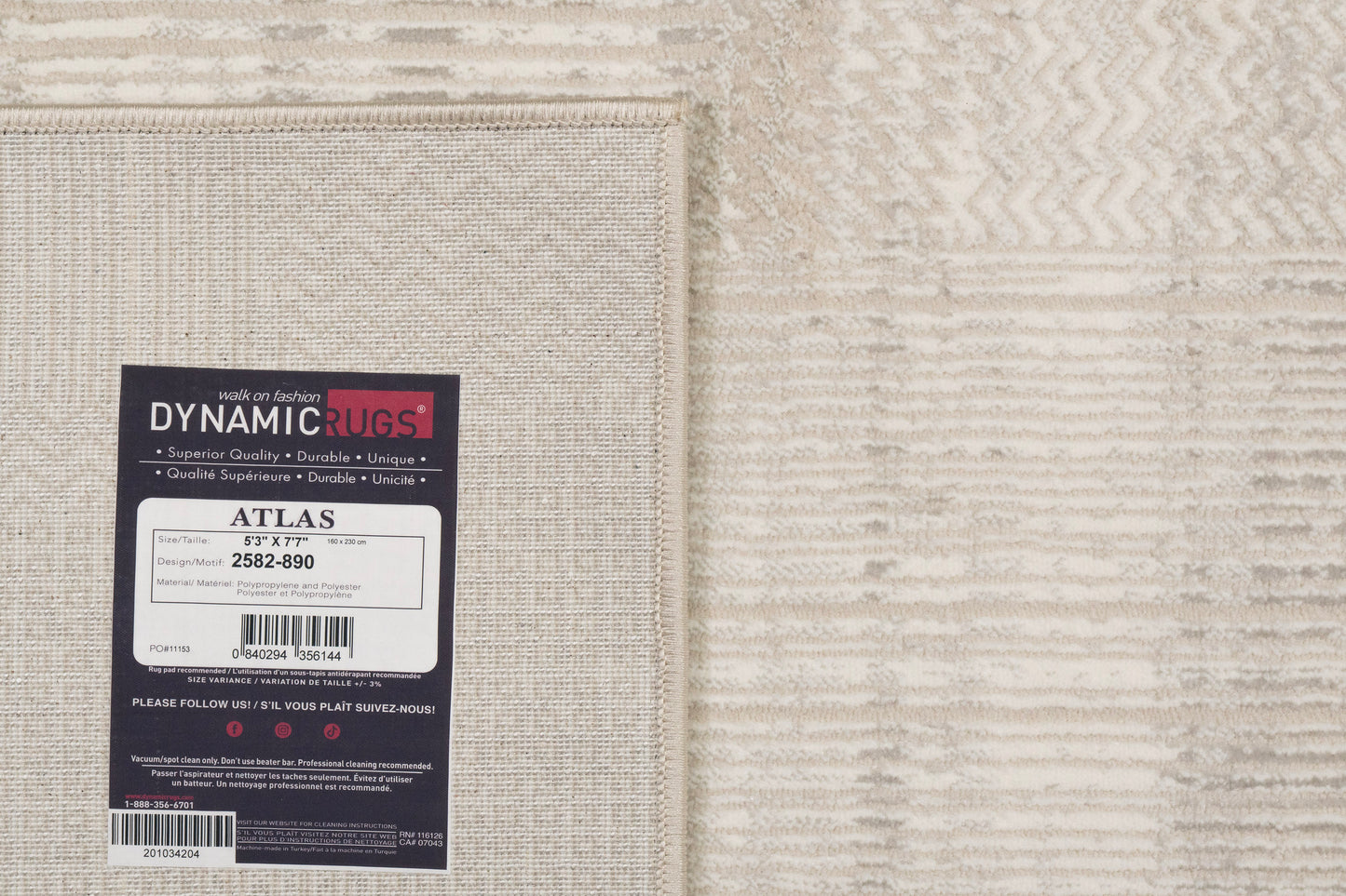 Atlas 2582-890 Beige/Grey Area Rug