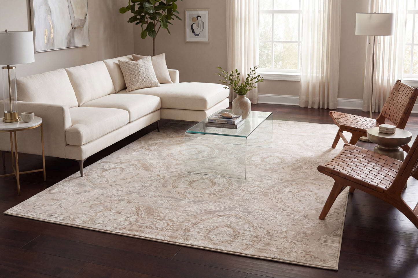 Atlas 2573-800 Beige Area Rug