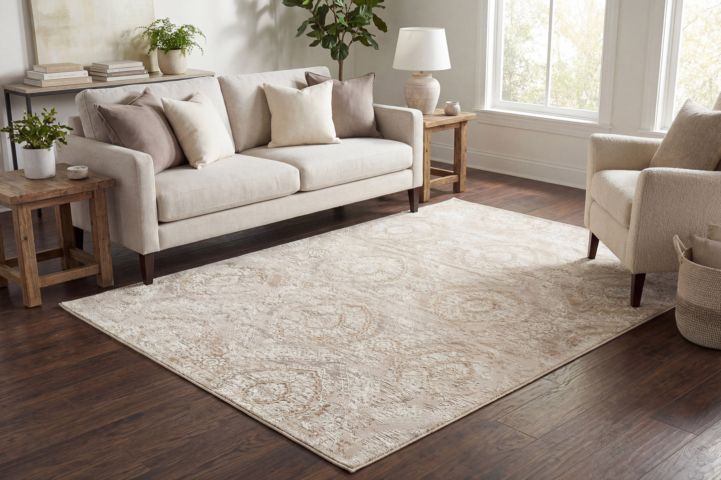 Atlas 2573-800 Beige Area Rug