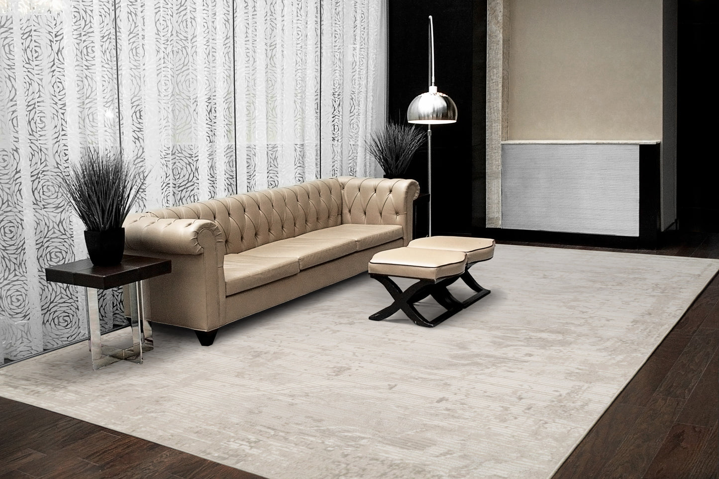 Atlas 2574-190 Ivory/Grey Area Rug