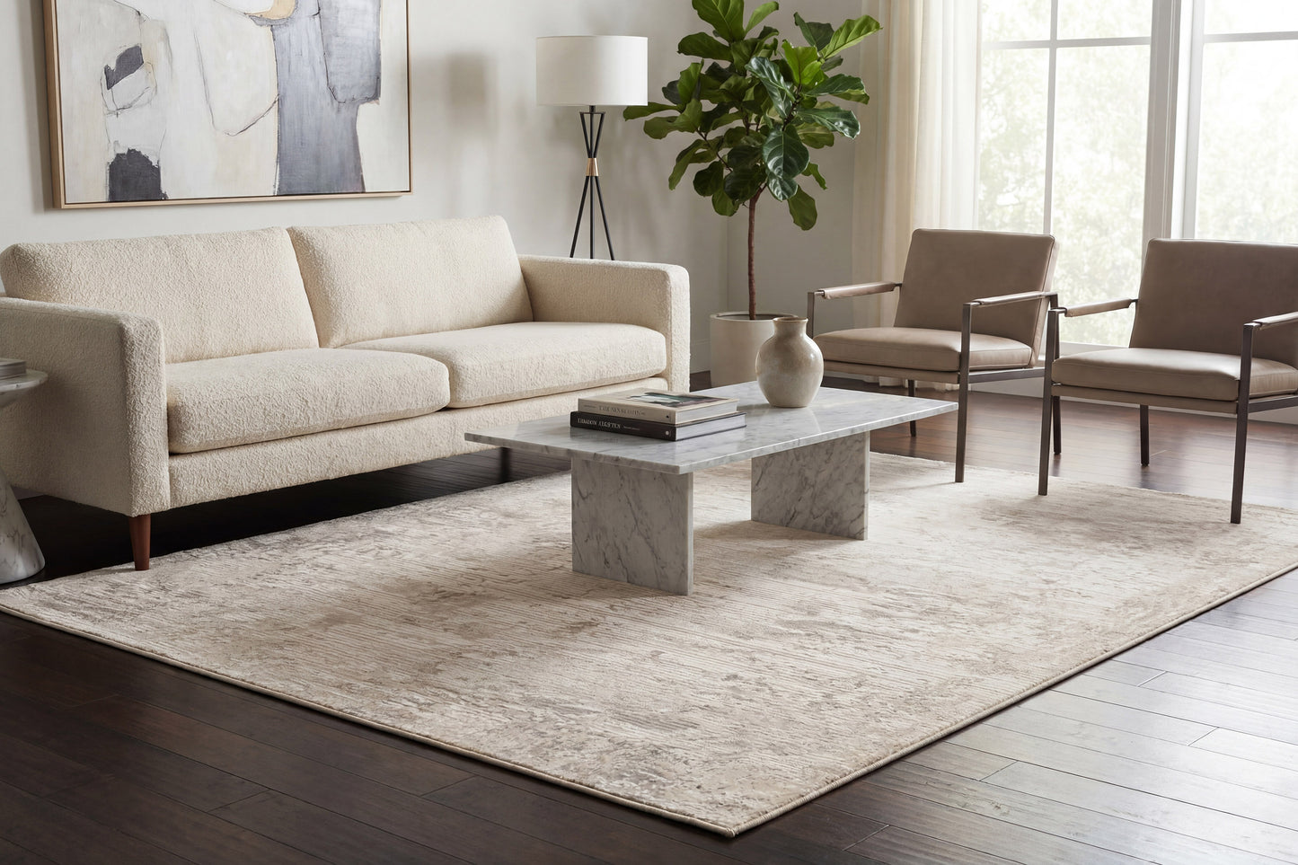 Atlas 2574-190 Ivory/Grey Area Rug
