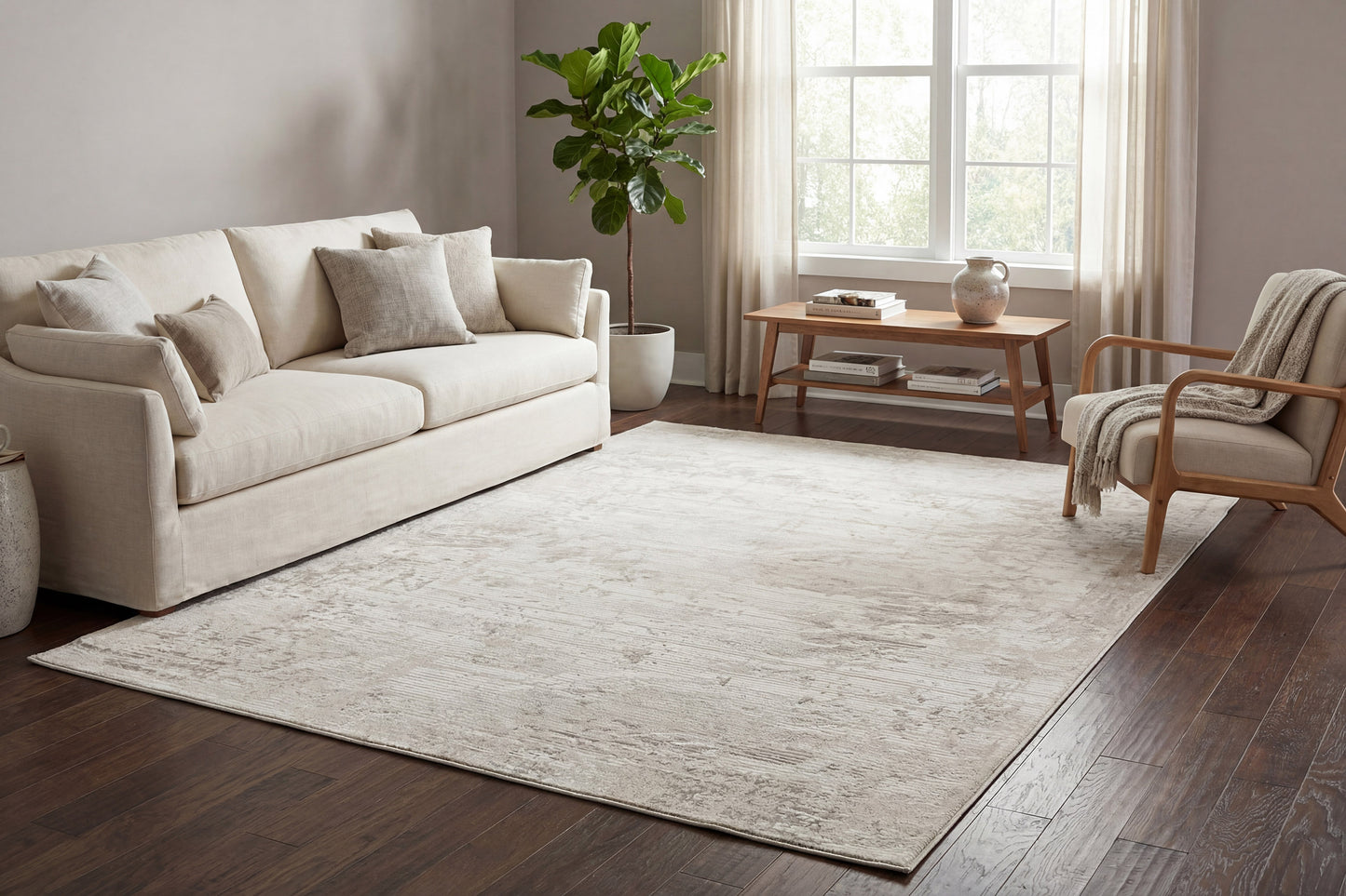 Atlas 2574-190 Ivory/Grey Area Rug