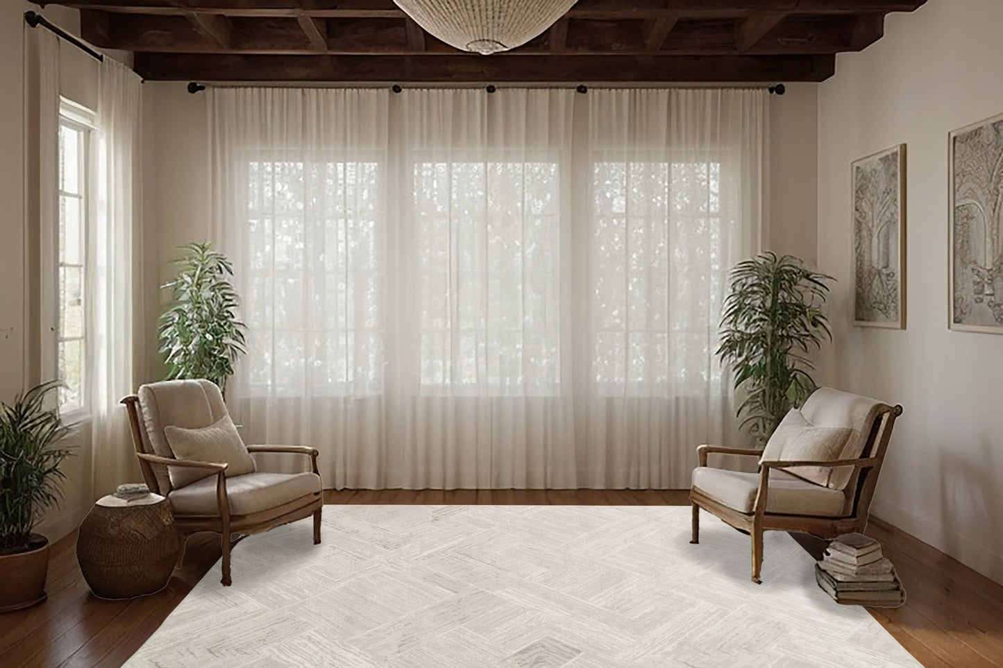 Atlas 2575-910 Grey/Ivory Area Rug