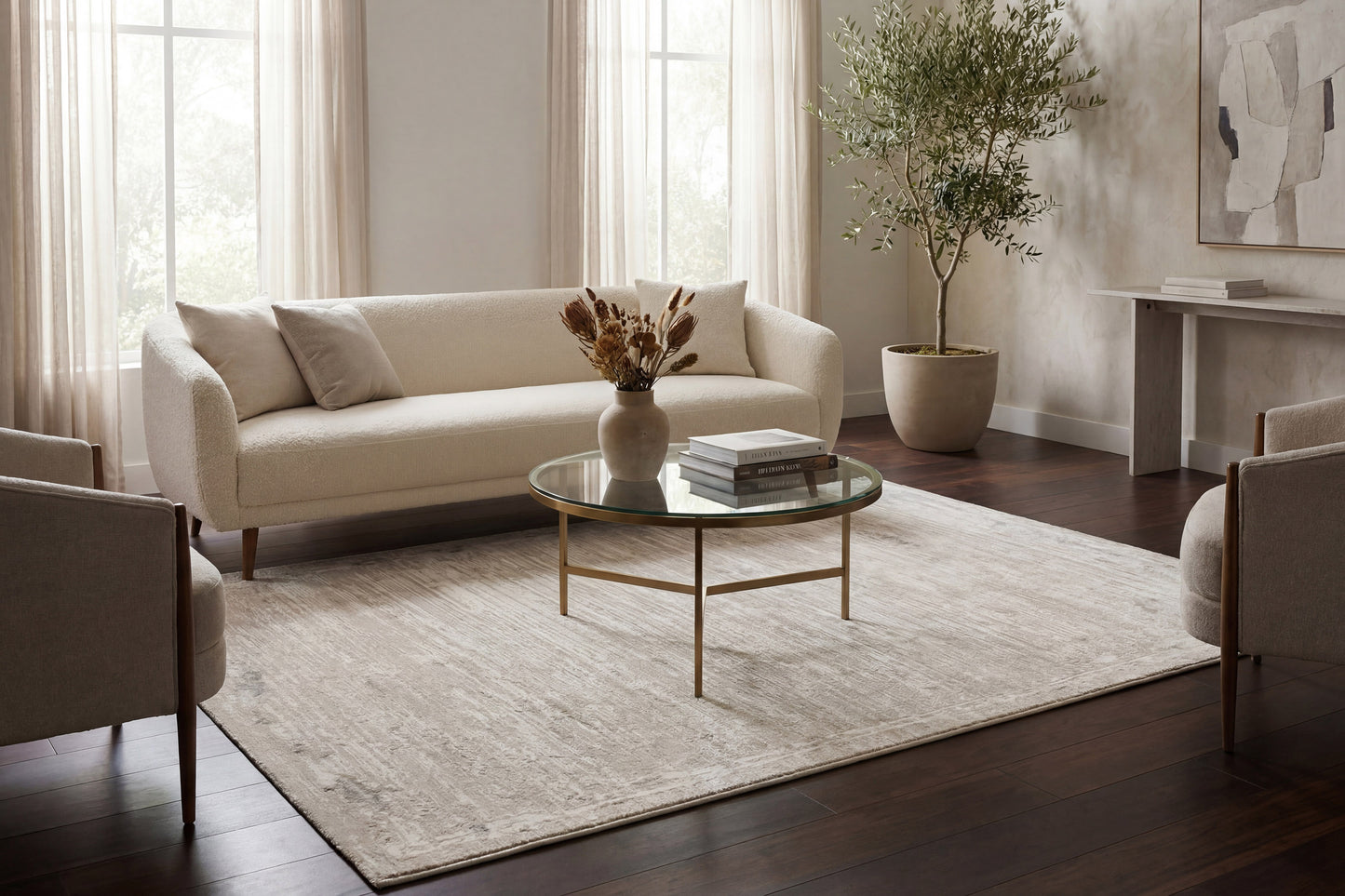 Atlas 2581-810 Beige/Ivory Area Rug