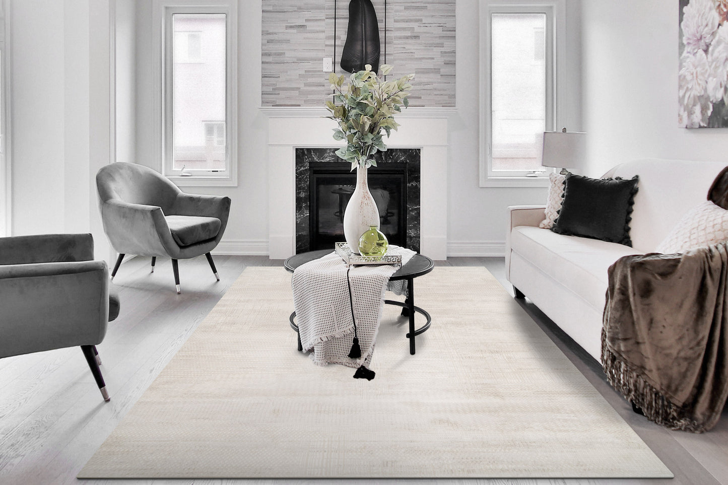 Atlas 2582-890 Beige/Grey Area Rug