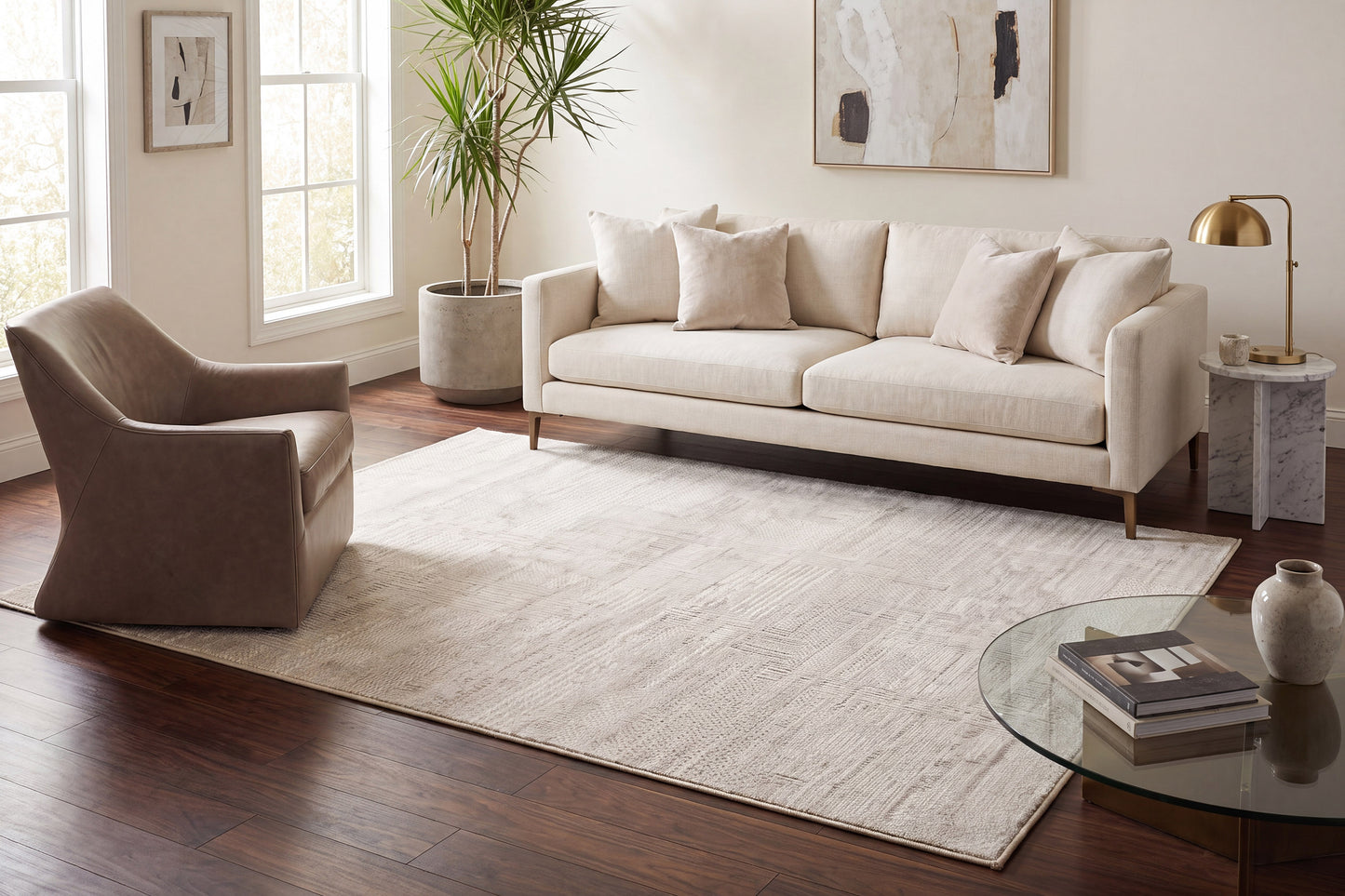 Atlas 2582-890 Beige/Grey Area Rug