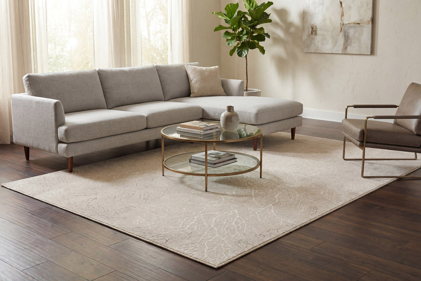Atlas 2584-890 Beige/Grey Area Rug