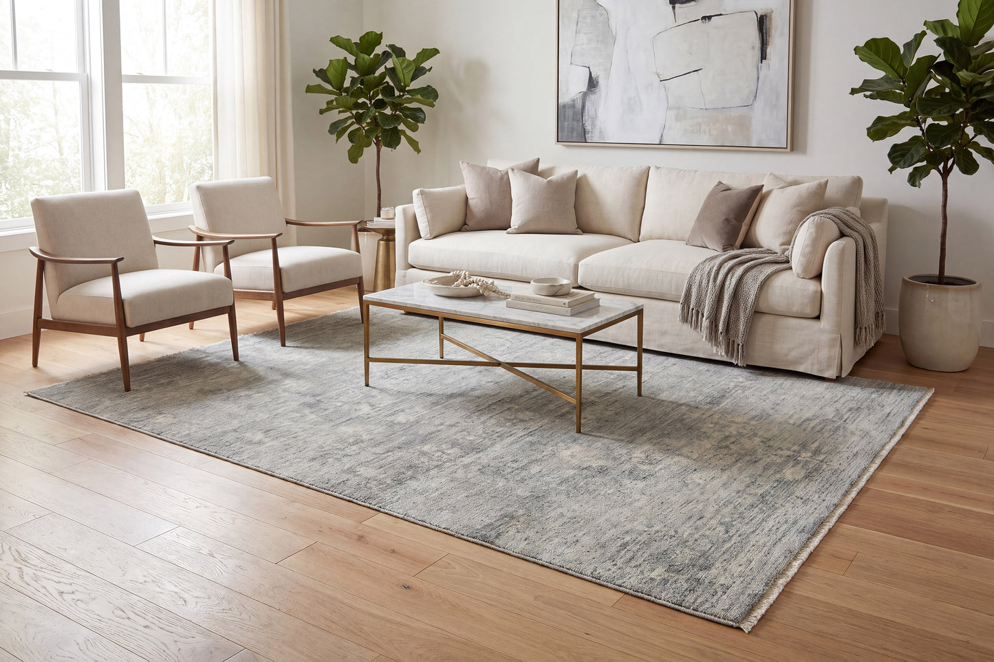 Atmos 11980-990 Grey/Dark Grey Area Rug