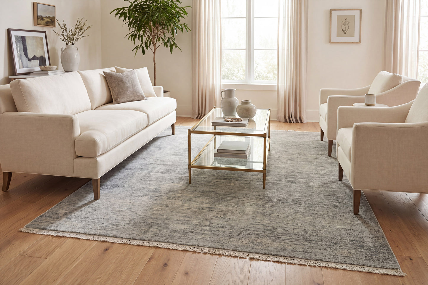 Atmos 11980-990 Grey/Dark Grey Area Rug