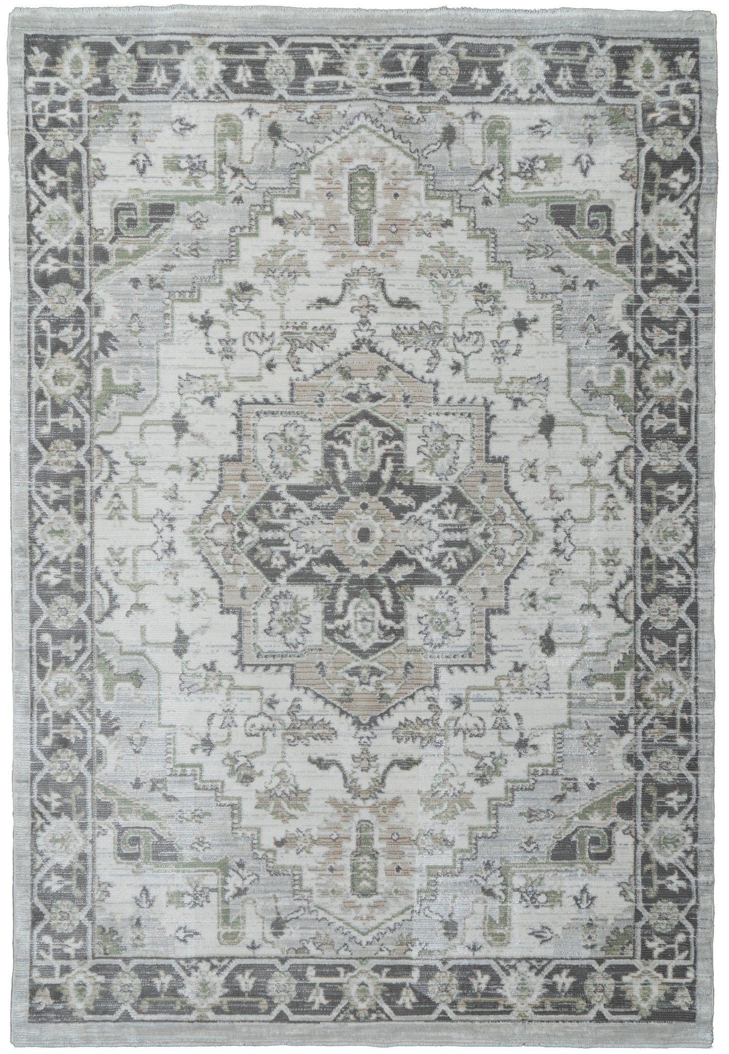 Authentic 18787-198 Ivory/Grey/Beige Area Rug