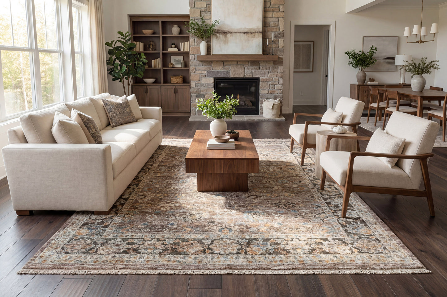 Autumn 10922-899 Brown/Multi Area Rug