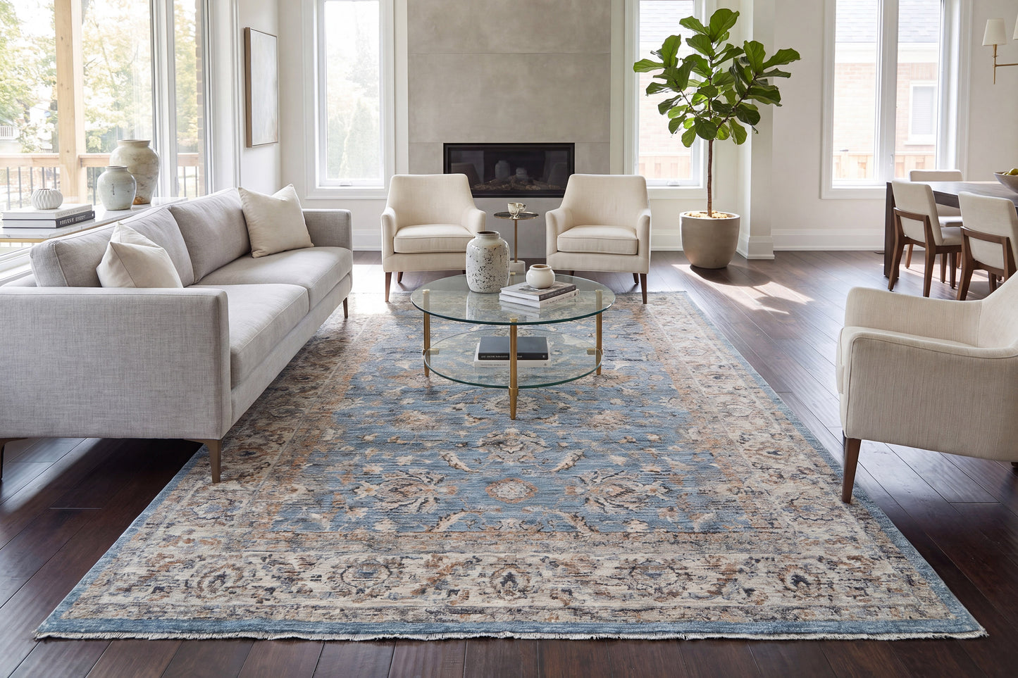 Autumn 10920-580 Blue/Beige Area Rug