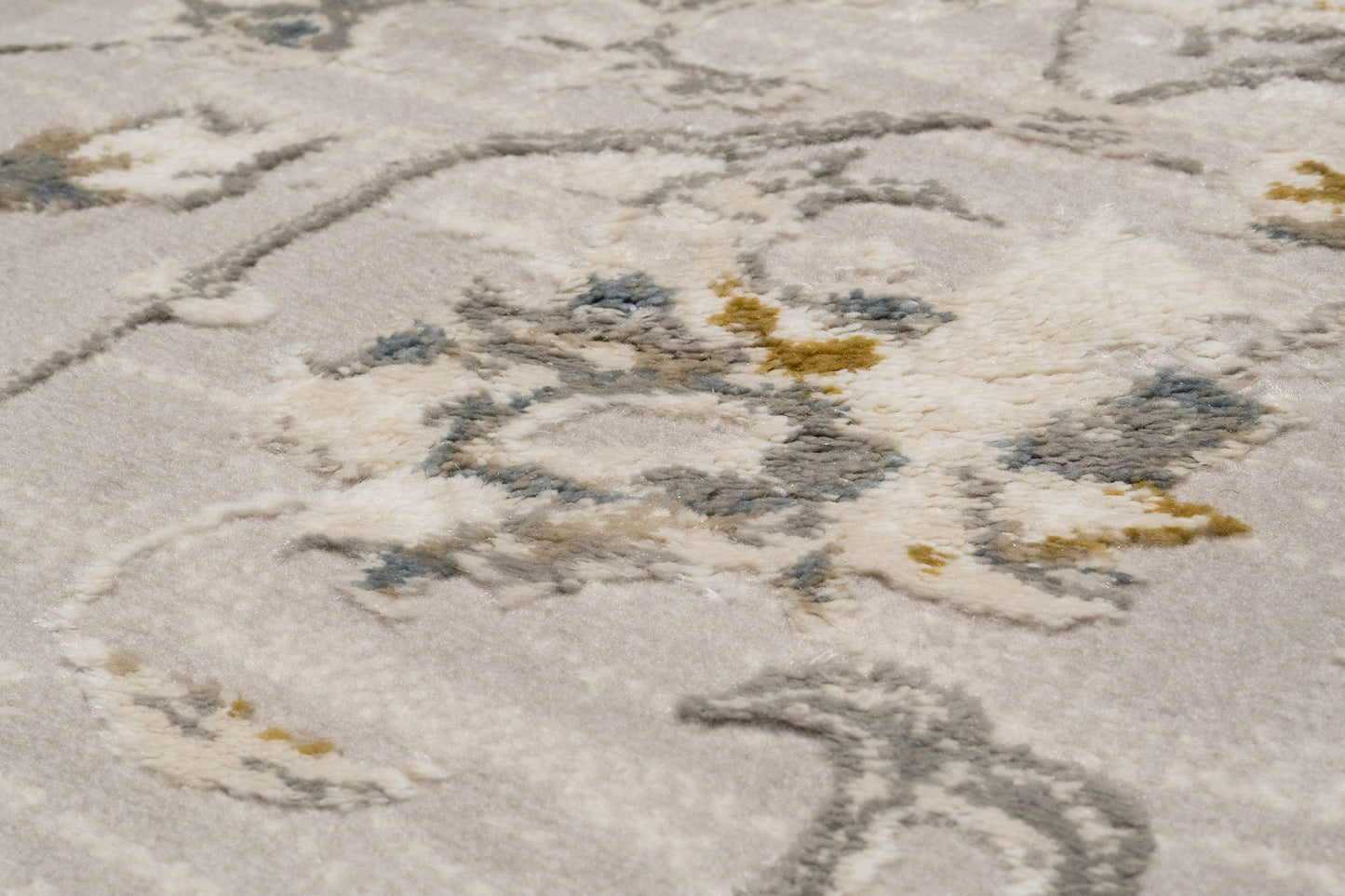 Azure 12580-195 Cream/Grey/Blue Area Rug