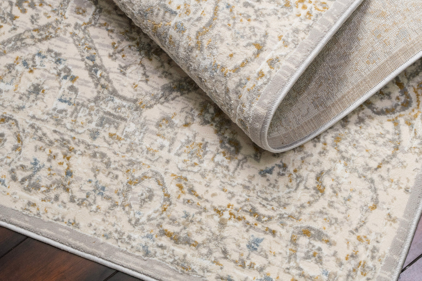 Azure 12582-189 Ivory/Beige/Grey Area Rug