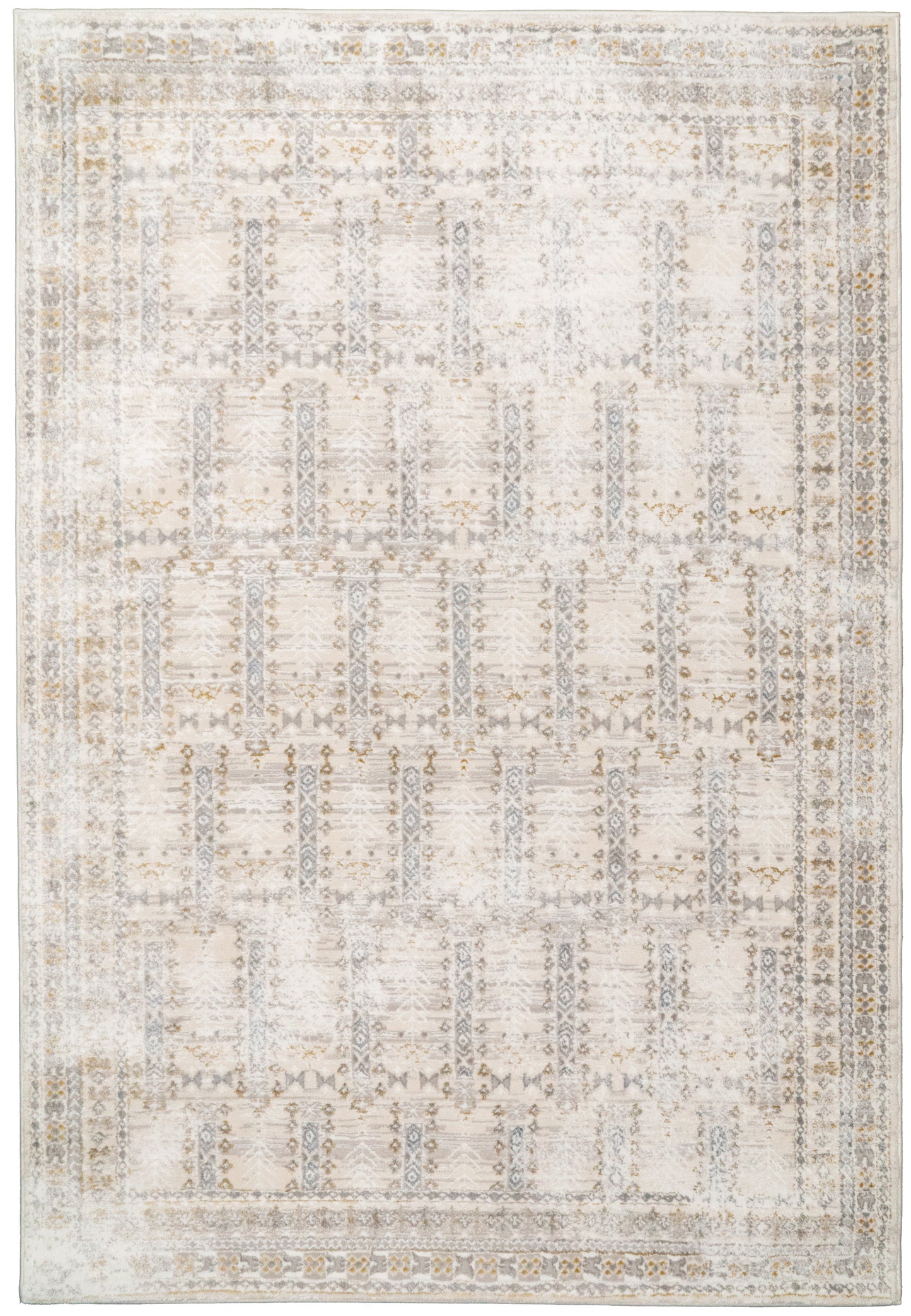 Azure 12583-189 Ivory/Beige/Grey Area Rug