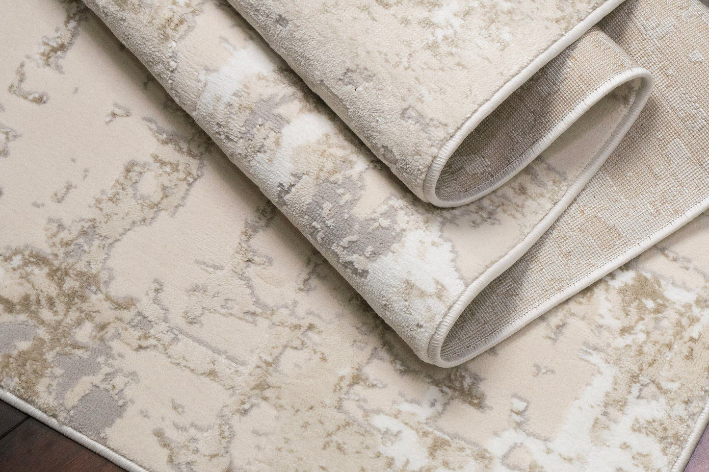 Azure 12585-189 Ivory/Beige/Grey Area Rug