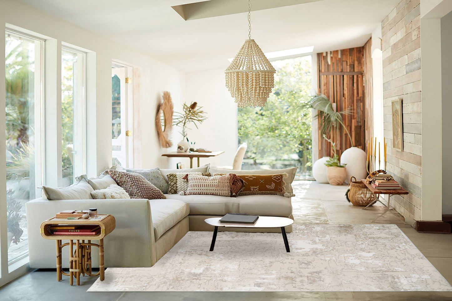Azure 12585-189 Ivory/Beige/Grey Area Rug