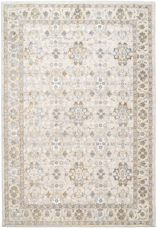 Azure 12586-195 Ivory/Grey/Blue Area Rug