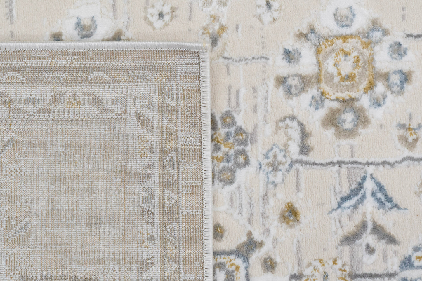 Azure 12584-195 Ivory/Grey/Blue Area Rug