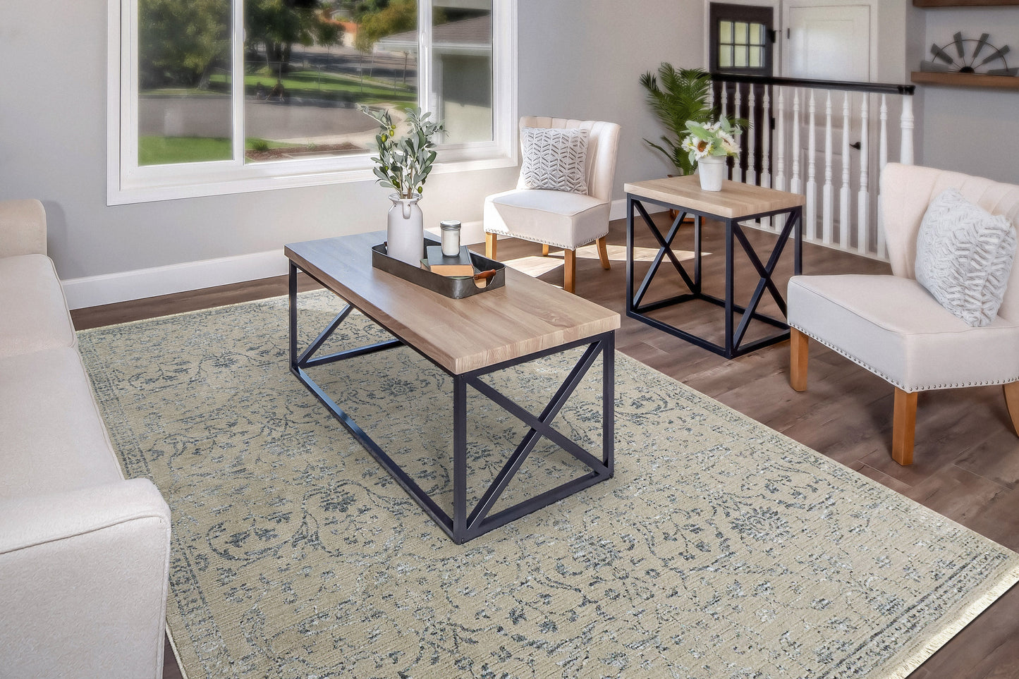 Bailey 3880-950 Grey/Blue Area Rug