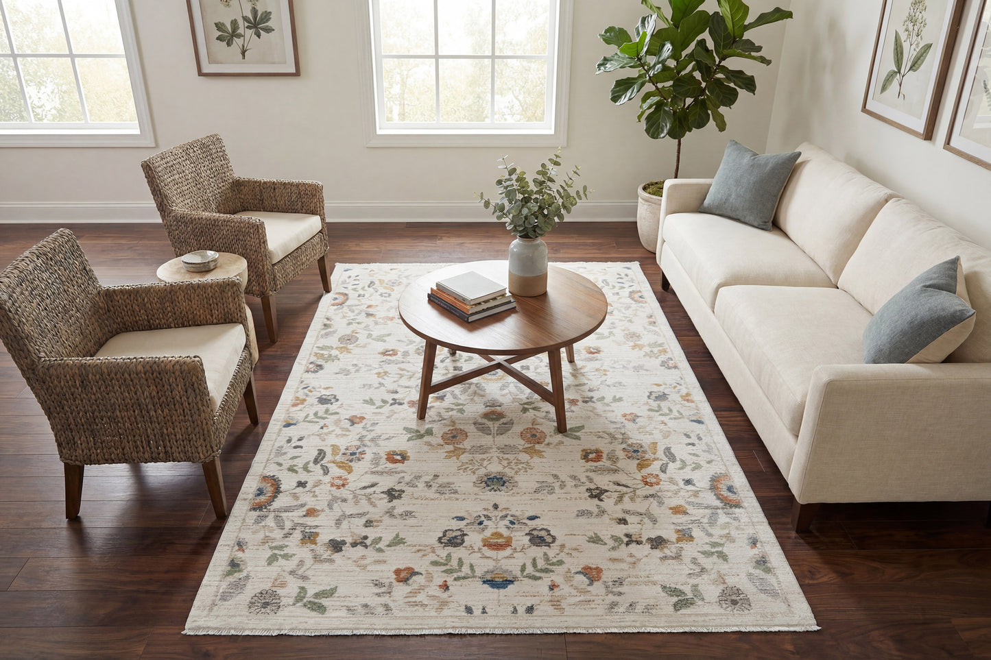 Botanica 13359-199 Ivory/Multi Area Rug
