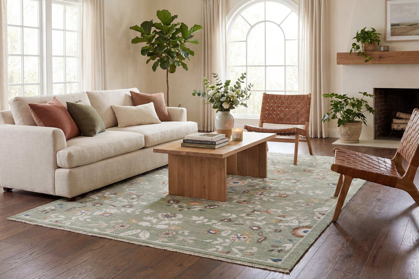 Botanica 13359-499 Olive/Multi Area Rug