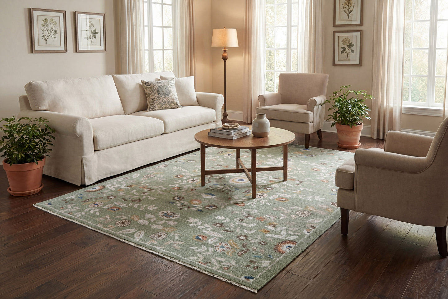 Botanica 13359-499 Olive/Multi Area Rug