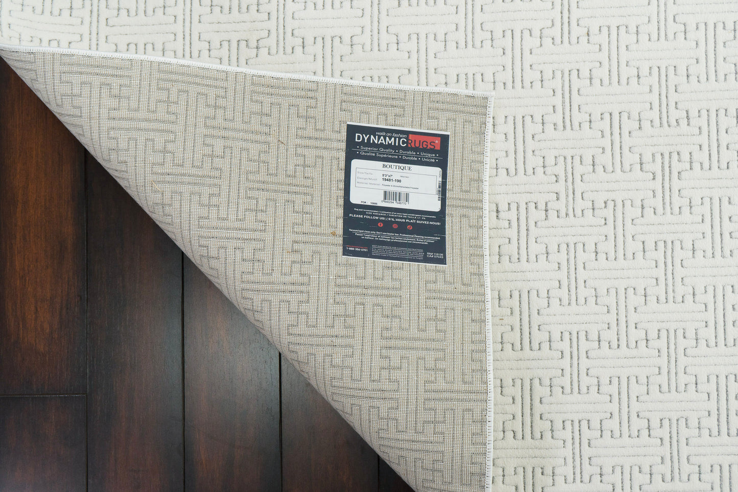 Boutique 19481-190 Cream/Grey Area Rug