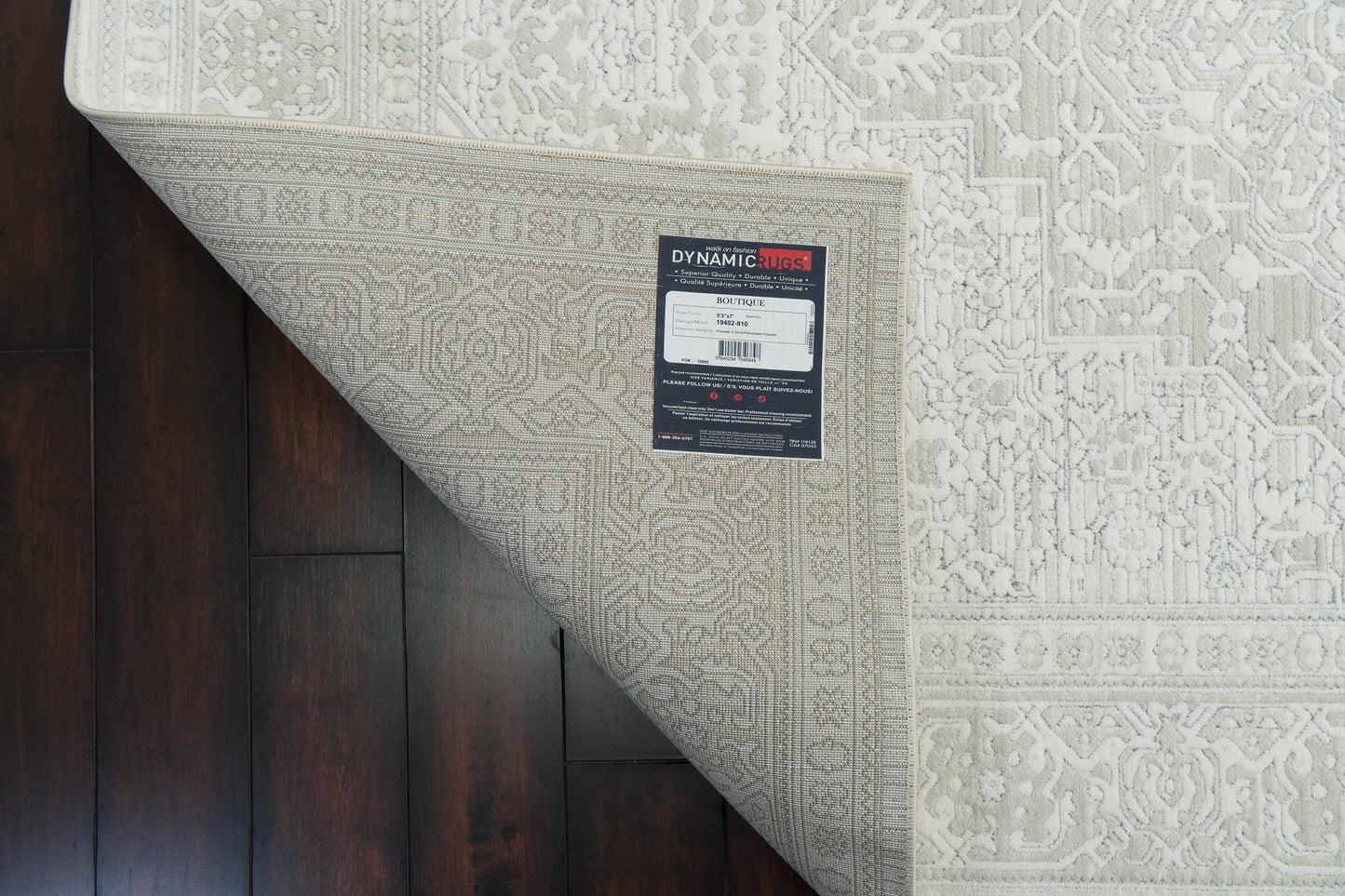 Boutique 19482-910 Grey/Cream Area Rug