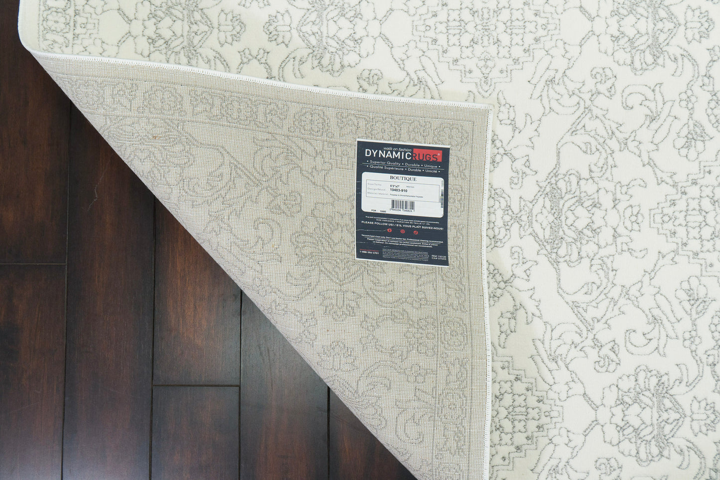 Boutique 19483-910 Grey/Cream Area Rug