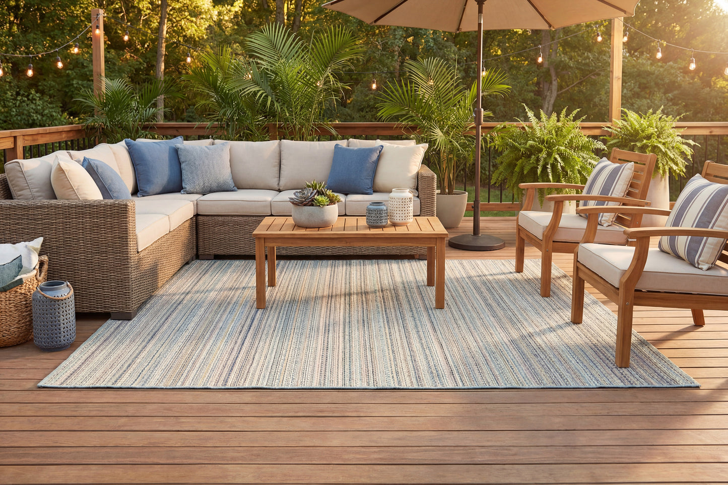 Brighton 8160-5025 Blue Area Rug