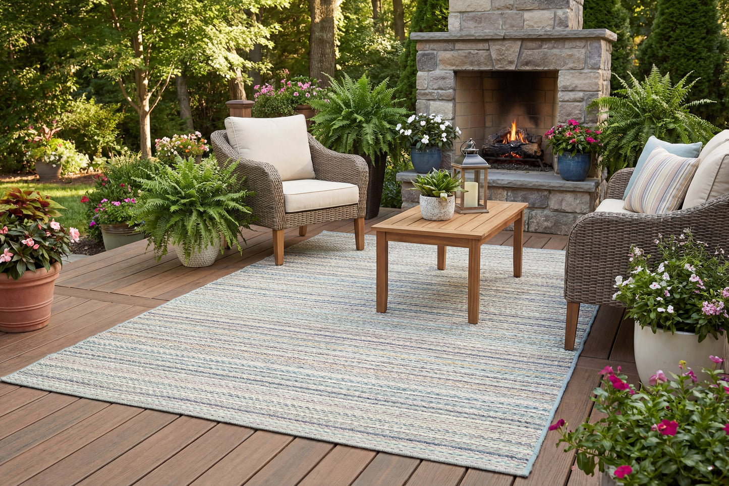 Brighton 8160-5025 Blue Area Rug