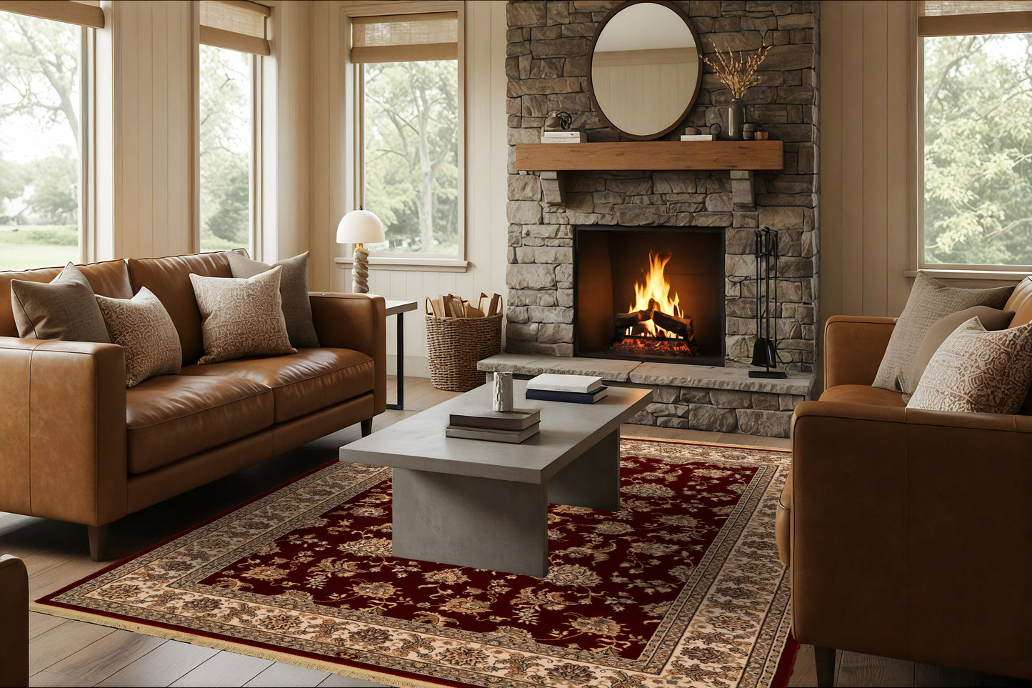 Brilliant 7226-330 Red Area Rug