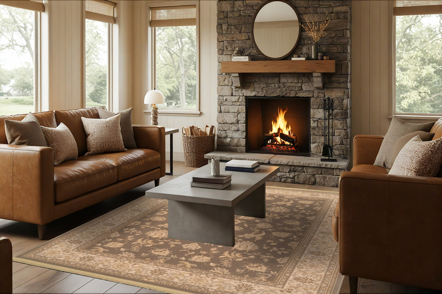 Brilliant 7226-620 Light Brown Area Rug