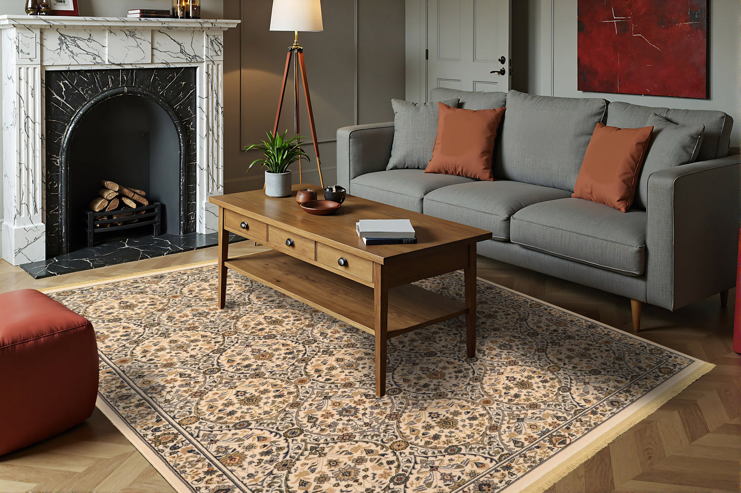 Brilliant 7278-101 Ivory Area Rug