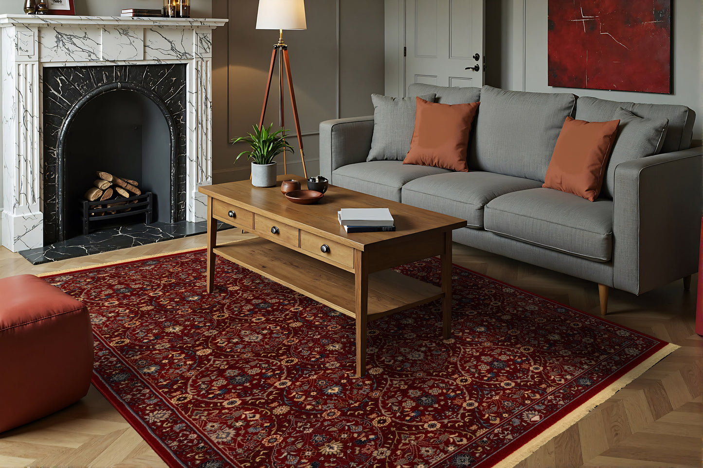 Brilliant 7278-300 Red Area Rug
