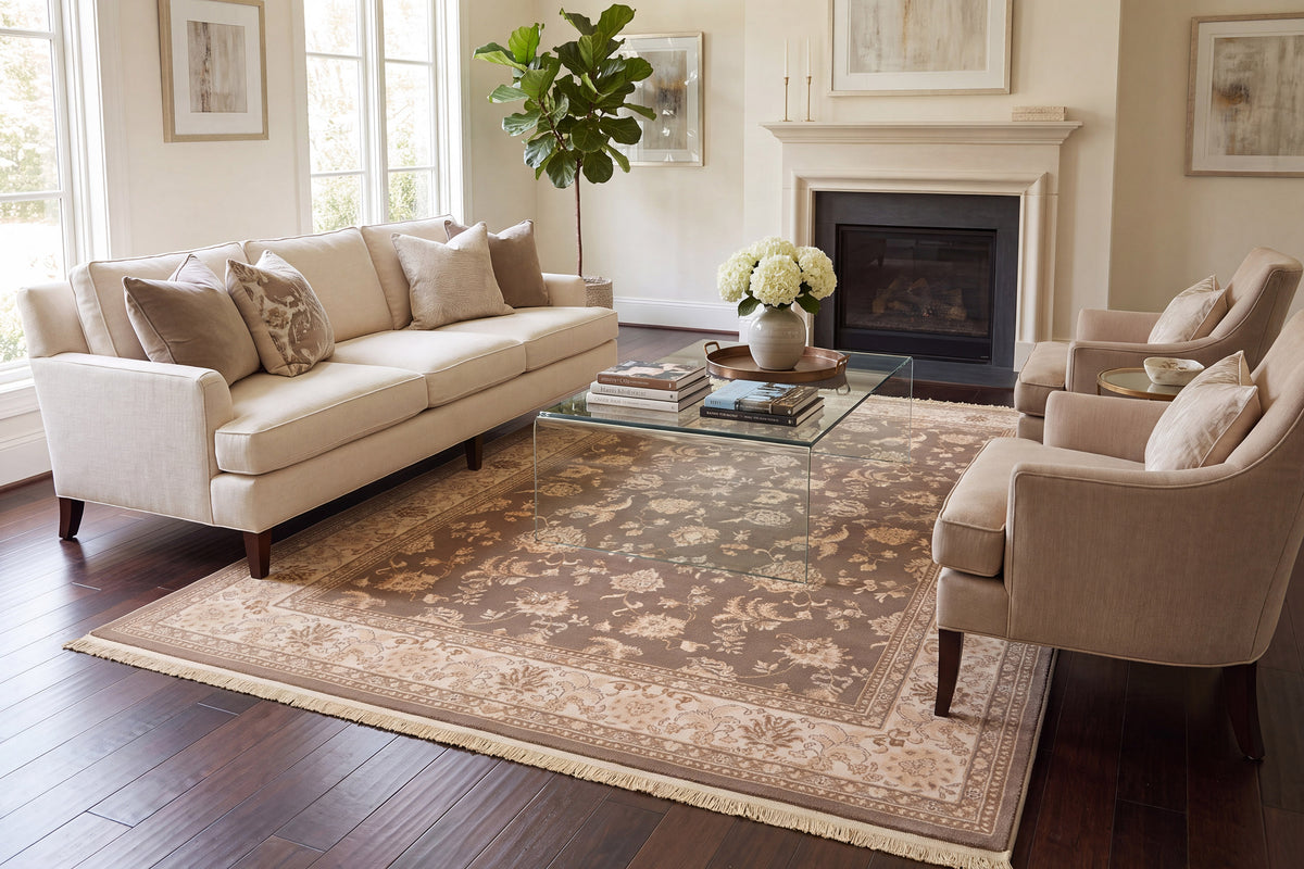 Brilliant 7226-620 Light Brown Area Rug