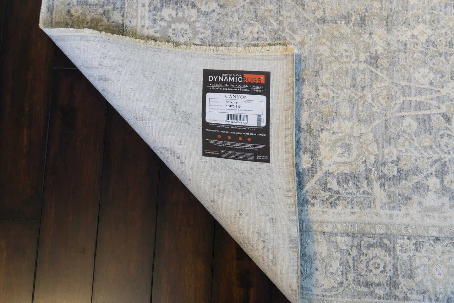 Canyon 15470-910 Grey/Cream Area Rug