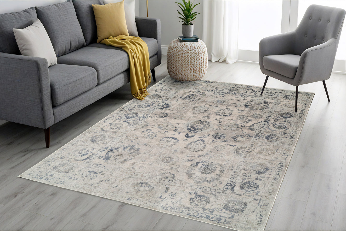 Castilla 3530-950 Grey/Blue Area Rug