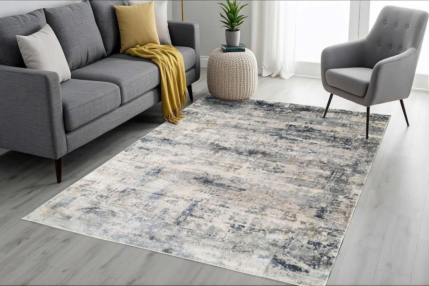 Castilla 3533-950 Grey/Blue Area Rug
