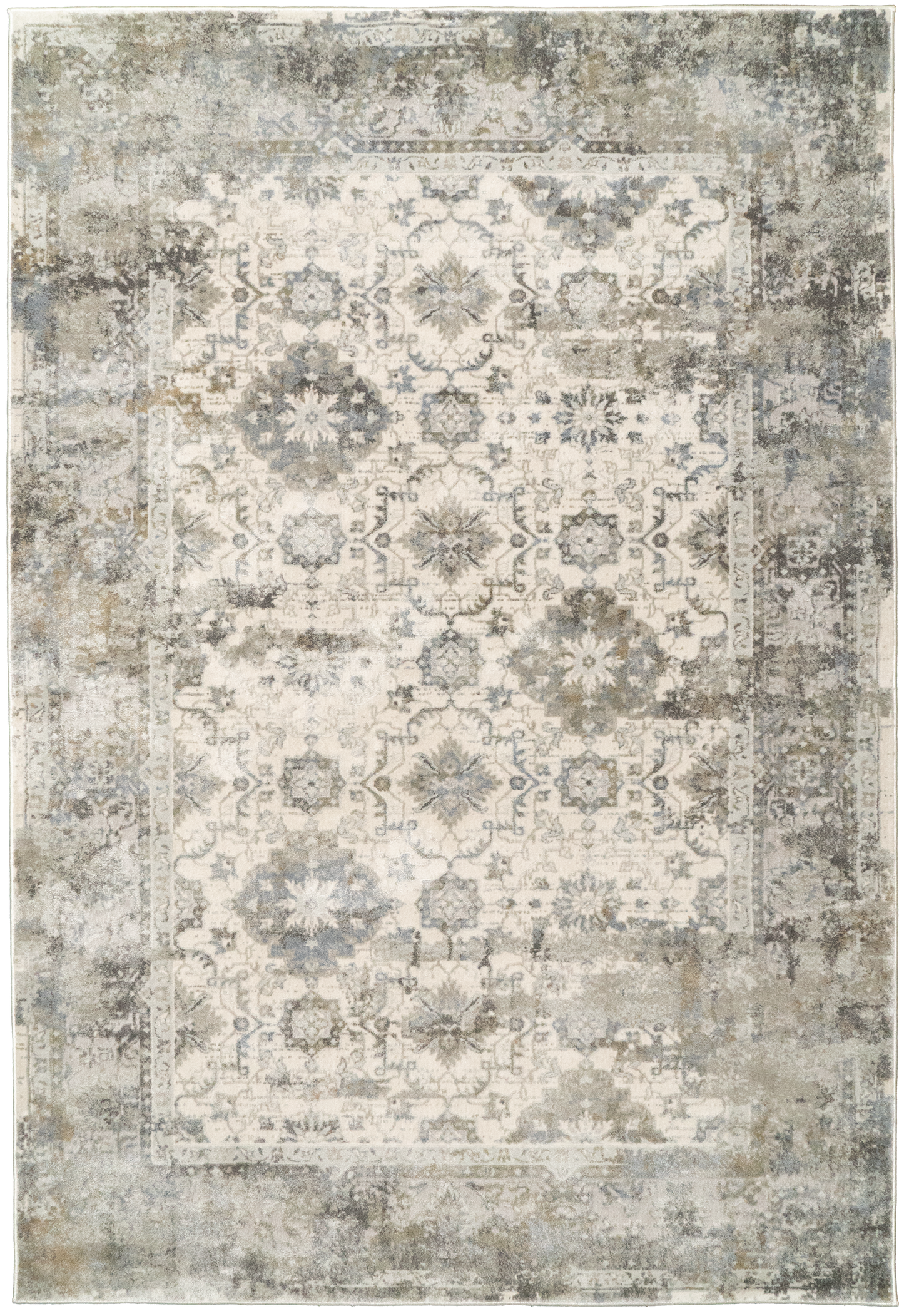 Castilla 3534-109 Cream/Silver Area Rug