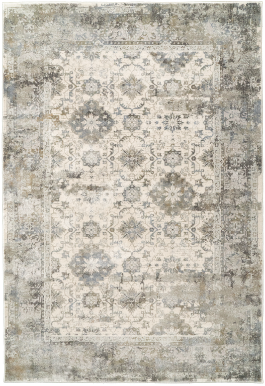 Castilla 3534-109 Cream/Silver Area Rug